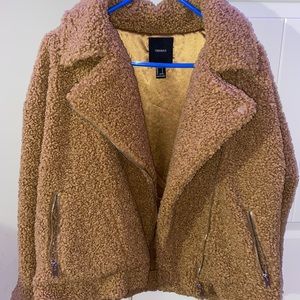 Brown teddy jacket (NEVER WORN)